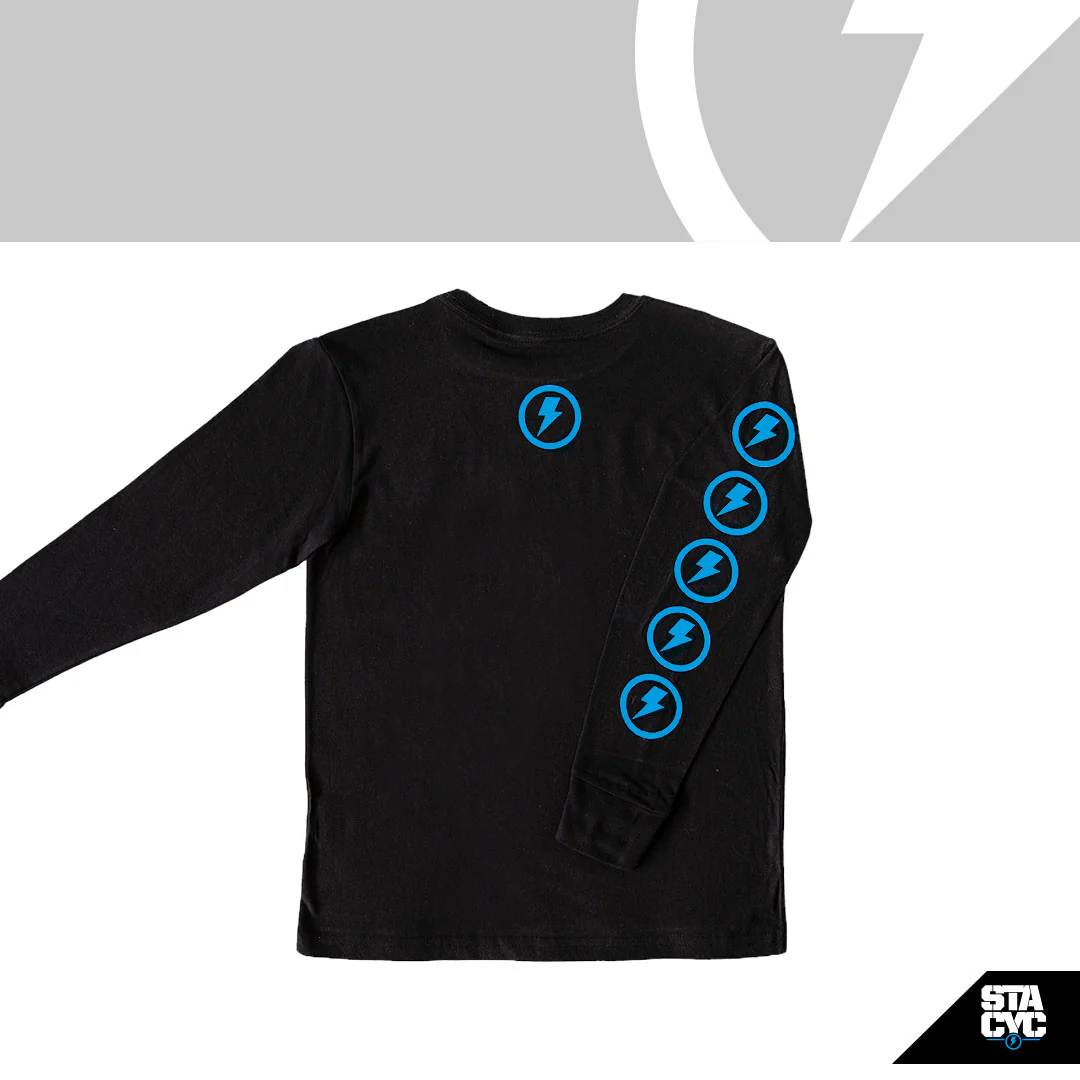 KIDS LONG SLEEVE TEE - BLACK - Image 3